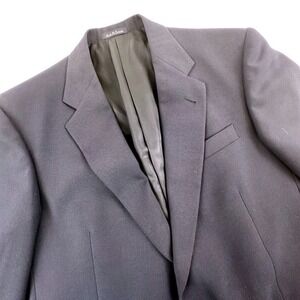 Jack Nicklaus Mens 41L Blazer Navy Blue Jacket Wool Two Button Made in Canada